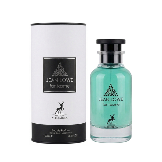 Maison Alhambra Jean Lowe Fantasme Eau de Parfum Flasche mit eleganter Verpackung, Duftnoten sichtbar auf dem Etikett