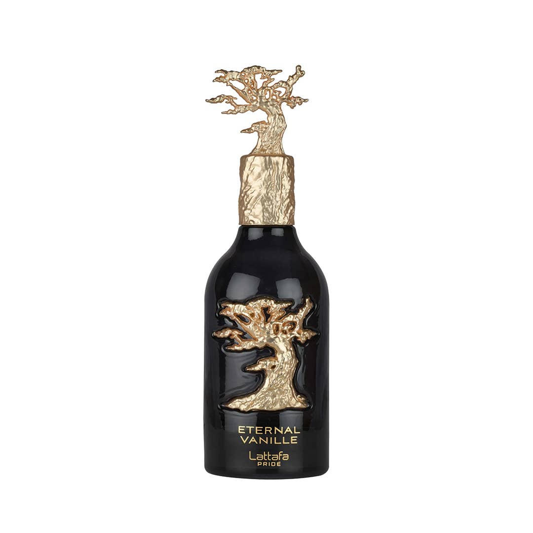 Lattafa Pride Eternal Vanilla Eau de Parfum Flasche mit Vanille-Duft, elegantes Parfüm-Design, dichter Duft für Damen und Herren