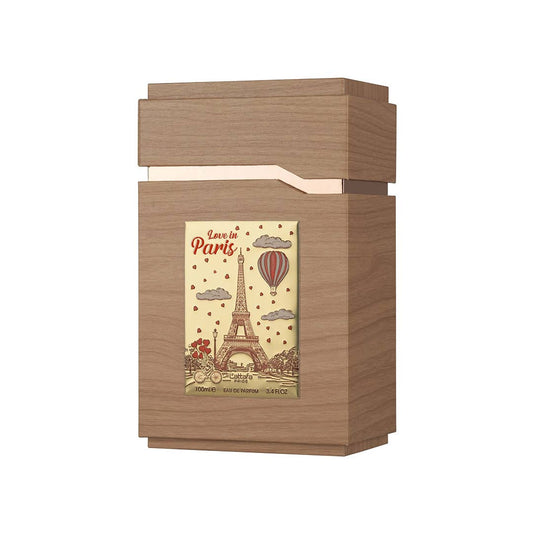 Lattafa Pride Love in Paris Eau de Parfum Flasche mit blumigem Duft und eleganter Verpackung, Parfüm für Damen