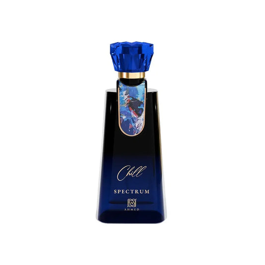 Ahmed Al Maghribi Chill Spectrum Eau de Parfum Flakon in eleganter, schlichter Gestaltung