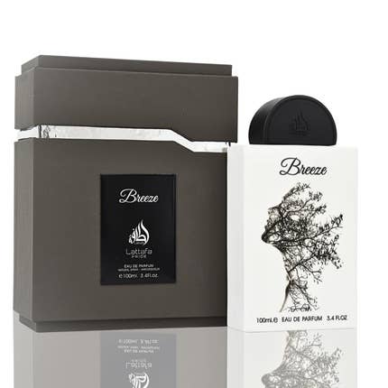 Lattafa Breeze Eau de Parfum Flasche mit eleganter Verpackung, Parfüm für Damen und Herren, Duftdesign von Lattafa Pride