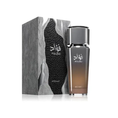 Asdaaf Fouad Eau de Parfum Flasche mit elegantem Design, sichtbar in der Produktabbildung.
