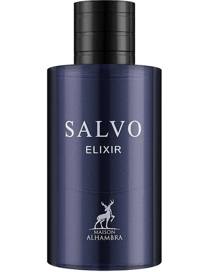 Maison Alhambra Salvo Elixir Eau de Parfum Flasche mit 60ml, elegantes Design und aromatischer Duft.